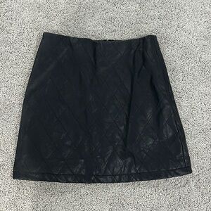 Pink Lily faux leather skirt
